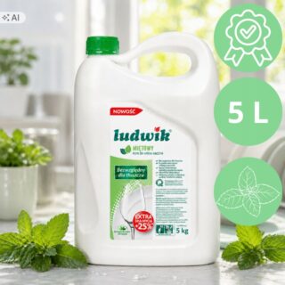 Płyn do Mycia Naczyń Ludwik 5l Miętowy Wydajny Koncentrat do Naczyń